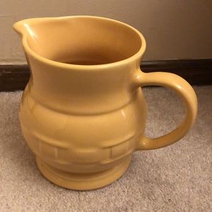 Longaberger Pottery,  large Butternut pitcher